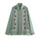 thumbnail image 3 of HH TRAF Mujeres Otoño Nueva Moda Retro Seda Satén Textura Impreso Pantalones Largos Femeninos Elegantes Cremallera High Street Pantalones Casuales Hasta El Tobillo, 3 of 5