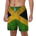 thumbnail image 5 of Mens Swim Trunks Jamaican Flag Quick Dry Board Shorts with Compression Liner, 5 of 6