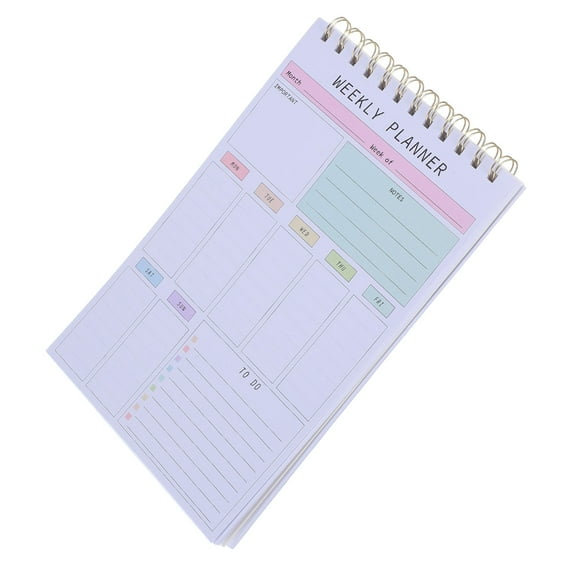 Hemoton Weekly Planner with Spiral Binding Weekly Notepad Projects Planner Notebook Week Planner Notebook Weekly Organizer Planner Weekly Planning Pad Task Notebook