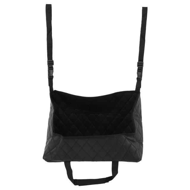 Soporte para bolso de coche, bolsillo de red entre asientos, nailon, cuero PU, negro, para teléfono, tableta, monedero, revista, Perfume Jadeshay A