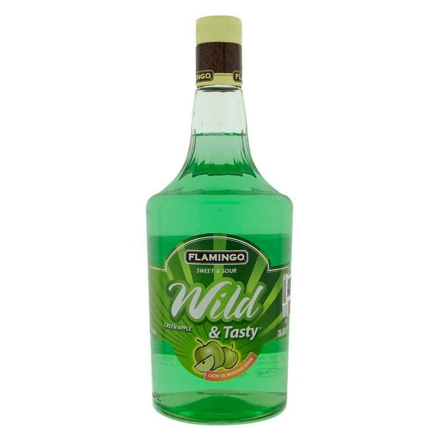 Paquete de 3 Licor Flamingo Wild & Tasty Manzana Verde 1 L