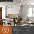 thumbnail image 3 of Anson 1L Integrated LED Geometric Matte Black and Gold Contemporary Pendant Light, 3 of 11