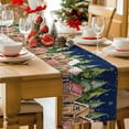 thumbnail image 5 of Burlap Table Runner 72 Inches Long,Abstract Gingerbread Candy Non-Slip Kitchen Table Runners for Dining Room Everyday Use Party Table Decorations Christmas Tree Snow, 5 of 9