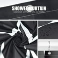thumbnail image 6 of Black Fabric 72 x 72 Inch Cloth Shower Curtain, Waterproof Design and Polyester, Quick-Drying, Heavy Duty Shower Curtains Set for Bathroom, Durable and Washable with 12 Metal Hooks, 6 of 6