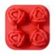thumbnail image 3 of Yhmxh Molde para cubitos de hielo con forma de rosa, molde de silicona de 5 cm para hacer bolas de hielo, bandeja de hielo con forma de flor 3D con tapas, máquina para hacer bolas de hielo de fácil, 3 of 6