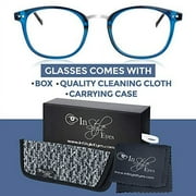 In Style Eyes Modern Oval Clear Frame Readers Black 2.00