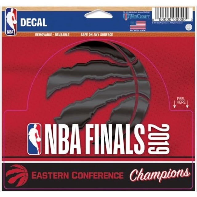 Wincraft Toronto Raptors 2019 Eastern Champs Multi-Use Decal NBA 5x6 Removable Reusable