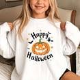 thumbnail image 6 of Enjoytime Halloween Girls Sweatshirt Pumpkin Graphic Crew Neck Long Sleeve Pullover Top Cute Fall Fashion Kids Clothes 1-14 Years, 6 of 7