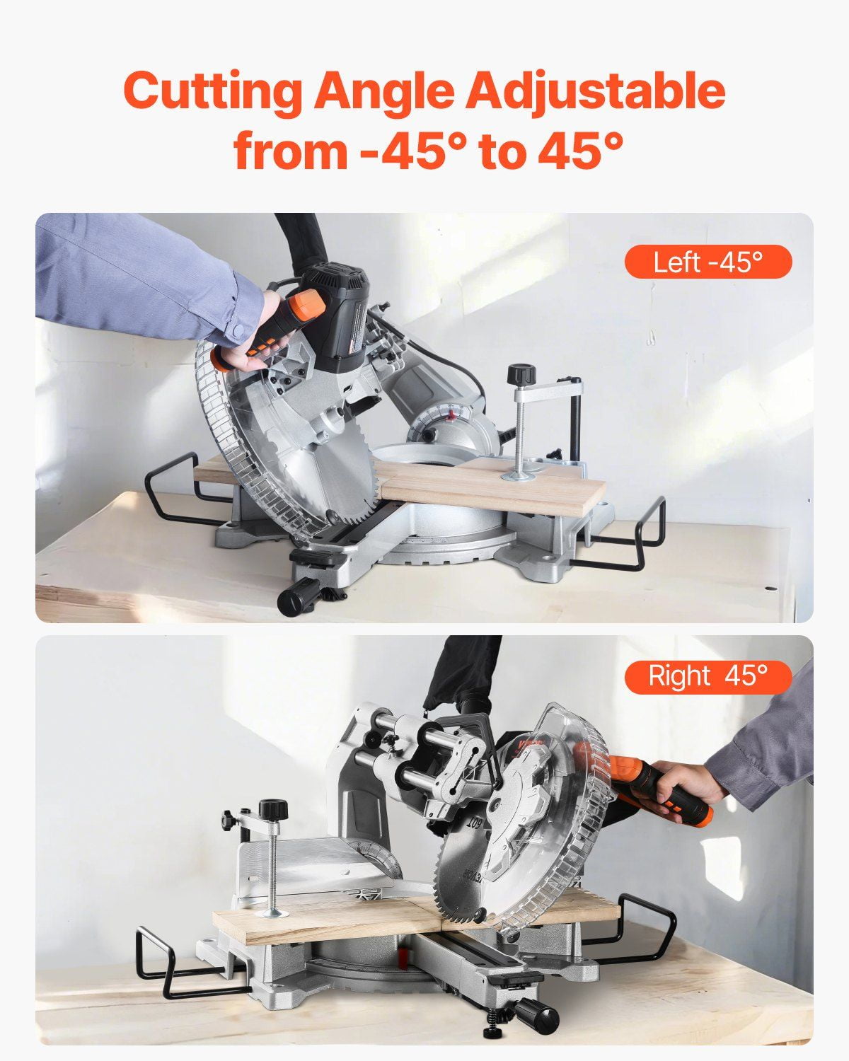 15 Amp Corded Sliding Compound Miter Saw, 12-Inch Blade, Double Bevel, 60-Tooth for Professional Use