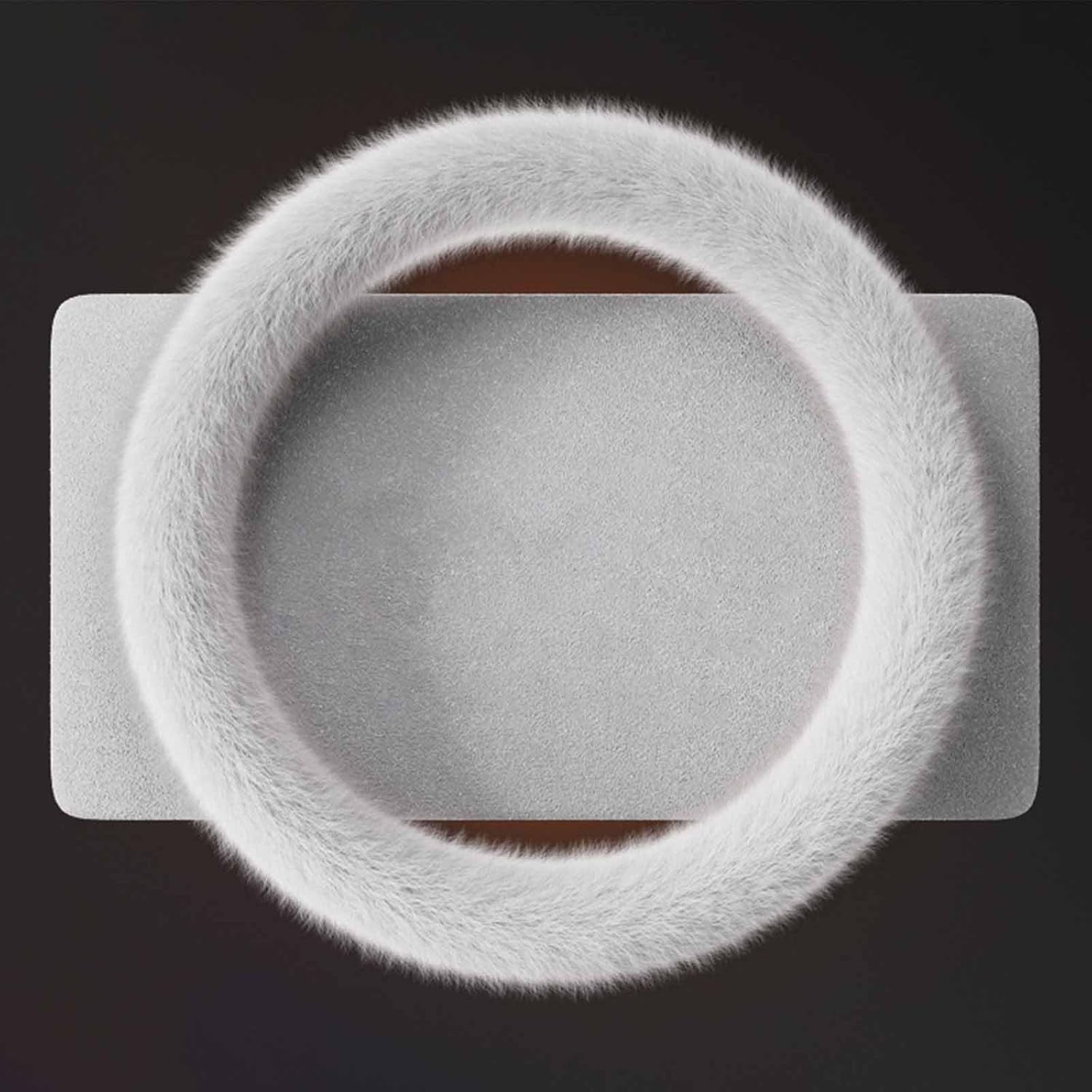 Fuzzy Steering Wheel Cover for Women Men, Wheel Cover for Winter Warm, 15 inch Soft Wool Steering Wheel Protector with Anti-Slip Grip for Cold Weather Driving (White)