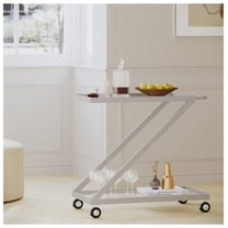 BAR CART Silver   Glass Metal
