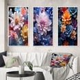 thumbnail image 1 of Designart "Pink Yellow modern Still Lifes" Abstract Framed Wall Art Set Of 3 - Pink Still Lifes Frame Canvas Set For Living Room Decor, 1 of 6