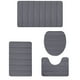 thumbnail image 2 of Set de esterillas de baño de espuma | Colección de alfombras de baño de 4 piezas | Vellón de terciopelo suave y espuma | Parte trasera antideslizante de goma | Altamente absorbente | Lavable a, 2 of 9