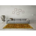 thumbnail image 3 of Ahgly Company Indoor Square Persian Yellow Traditional Area Rugs, 3' Square, 3 of 4