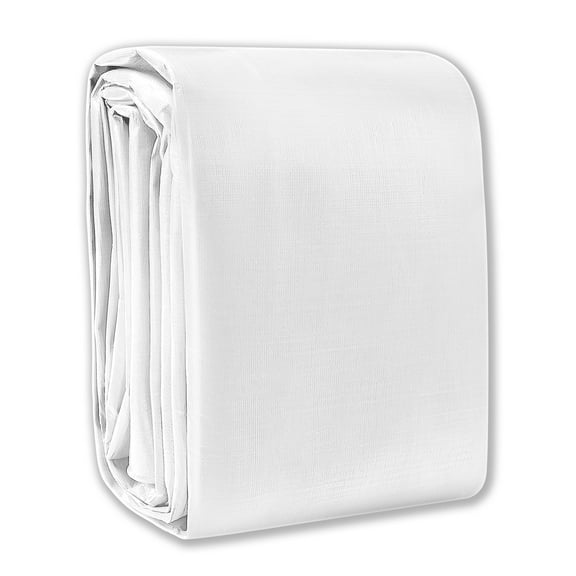 MVPNET 6 ft x 8 ft 12 mil White Polyethylene (PE) Heavy-Duty Tarp, 1 Piece