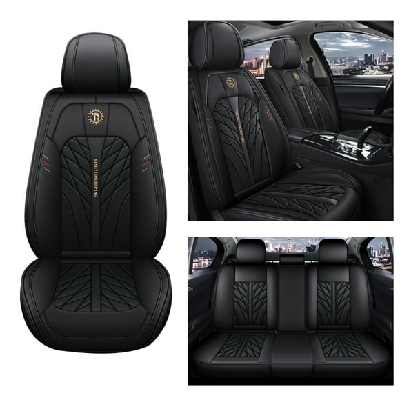 Maidao Car Seat Covers Leather Set for Lexus for NX 2015-Present 5 Seats Waterproof Front Rear Cushion Protector Black