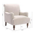thumbnail image 2 of Comfort Pointe Fabric Stripes Armchair, Beige, 2 of 10