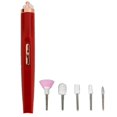 thumbnail image 2 of Electric Nail Grinding Machine LED Lighting 4 Gear Adjustable Rechargeable Nail Drill Machine Red, 2 of 5