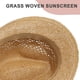 thumbnail image 4 of Sombrero de paja de jazz con hebilla de cuero para hombres y mujeres, con circunferencia de 56-58 cm, sombrero para el sol, protector solar, sombrero de playa, sombrero para el sol, 4 of 5