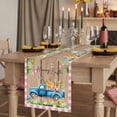 thumbnail image 2 of Table Runners 72 Inches Long Dress Scarves, Pink Plaid Easter Farmhouse Kitchen Table Runner, Coffee Tablerunners, Blue Truck Spring Floral Bunny Wooden 14x72 Inch, 2 of 9