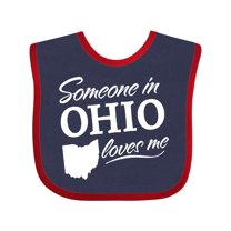 Inktastic Someone in Ohio Loves Me Boys or Girls Baby Bib