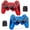 Transparent Blue & Red, variant on RetroFam 2Pack PS2 Controller Wireless for Playstation 2 Game Console, Black