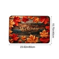 thumbnail image 6 of CYBIBO Fall Floor Mats, Maple Leaves Decorative Front Door Mats with Welcome Print, Bedroom Bathroom Kitchen Crafting Wood Floor Patterns Rugs, 23.6x15.8 Inches, 6 of 6