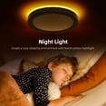 thumbnail image 5 of Hlite 7.5" Dimmable LED Ceiling Light with Night Light, 15W, 1500 LM, 3CCT Flat Round Flush Mount Lighting Fixtures for Bedroom,Hallway,Black,2Pack, 5 of 8