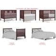 thumbnail image 3 of iRerts 5 In 1 Convertible Baby Crib, Wood Convertible Crib Toddler Bed with Wood Legs, Converts from Baby Crib to Toddler Bed, Fits Standard Full-Size Crib Mattress, Easy to Assemble, Espresso, 3 of 6