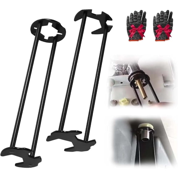 2PCS Basin Wrench, Heavy Duty Multifunctional Sink & Faucet Tools for Tight Space