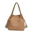 thumbnail image 5 of EHJRE Bucket Bag for Women Detachable Shoulder Strap Portable Stylish Commuting Travel Brown, 5 of 9