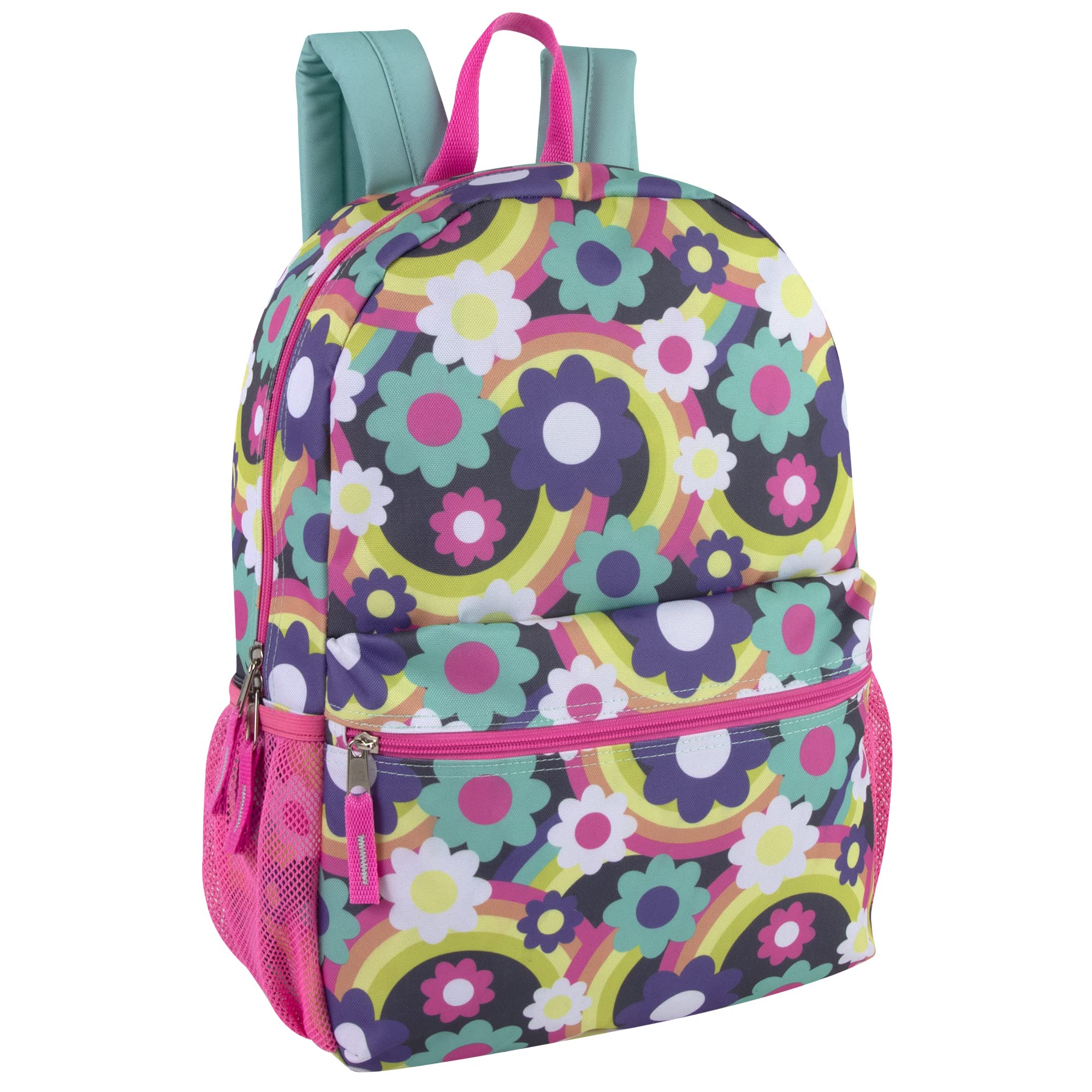 Girls 17 Inch Backpack with Side Pockets for School, Travel, Hiking