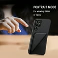 thumbnail image 5 of Case Compatible with Samsung S24 Ultra, Hidden Wallet Credit Card Holder Slot Cover Design Back Pocket Classic Slim Premium Leather Hybrid Protective Bumper for Samsung Galaxy S24 Ultra, Black, 5 of 10