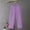 Purple, variant on Qulqfy Wide Leg Pants for Women 2025 Cotton Linen Beige Plus Size Casual Solid Color Pants Jogging Pants for Women L