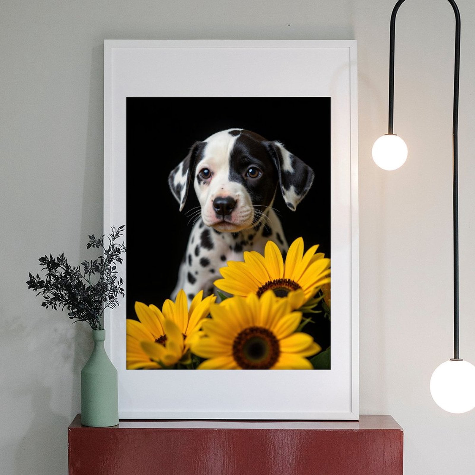 Diamond Art Kits for Adults - 5d Dalmatian Puppy Sunflowers Bliss Diamond Painting for Adults, Diamond Art for Adults Beginners, Diamond Painting Kits for Adults for Home Wall Decor