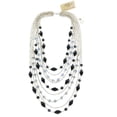 thumbnail image 2 of Erica Lyons Velvet Gift Bagged Layered-Necklace Silver-Tone/Blue, 2 of 7