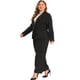 thumbnail image 5 of Conjunto de dos piezas Agnes Orinda Plus Size para mujeres, chaqueta de blazer de oficina y pantalones, talla 2X, negro, 5 of 8