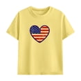 thumbnail image 4 of Odeerbi Niños Niñas Outfit Día de La Independencia Camiseta de Manga Corta Con Estampado Patriótico Con Pantalones Cortos Set de 2 Piezas, 4 of 9