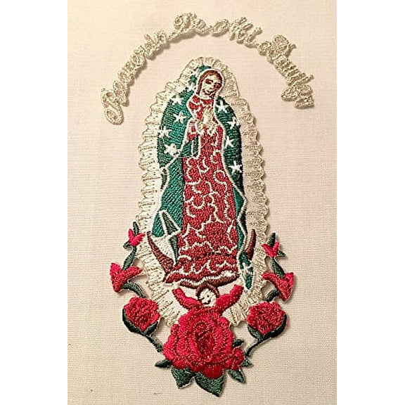 CF3883 Virgin Mary (Quadalupe) Christening Baptism Embroidered Iron On Patch