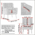 thumbnail image 2 of Modern Accent Chair, Mid Century Comfy Reading Chair with Waist Pillow, Living Room Upholstered Armchairs, Thick Seat & Wing Back (Grey-Chenille), 2 of 9