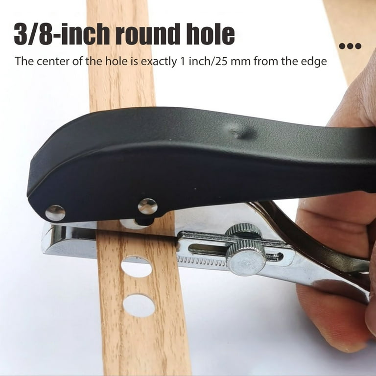 Threns Single Hole Punch 3/8inch Heavy Duty Hole Puncher Portable Paper Punch Handheld Long Hole Punch Metal Hole Punch Tool for Paper Cards Plastic