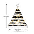 thumbnail image 3 of Haiem Gold Flamingo Pattern Santa Hat Confortable Velvet Christmas Hat for Christmas Party Favors Fit for Adults Men Women, 3 of 6