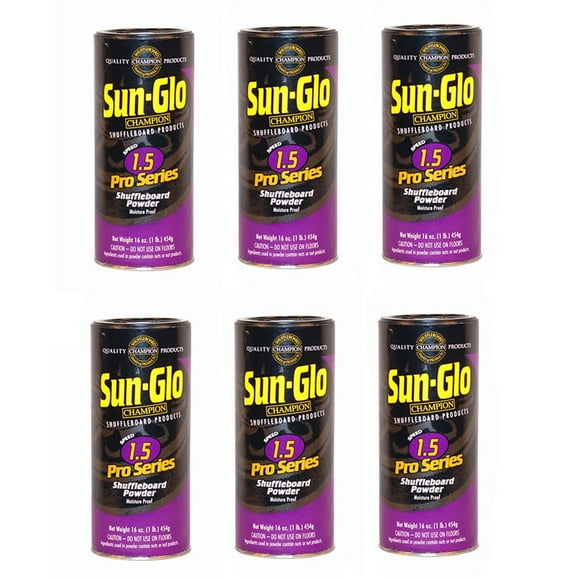 6 Pack Sun-Glo #1.5 Speed Shuffleboard Powder Wax