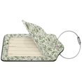 thumbnail image 4 of Rocae Green Rabbit for Leather Luggage Baggage Tags ID Label Privacy Cover ID Label with Stainless Steel Loop and Address Card, 4 of 5