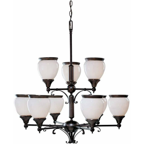 Volume Lighting V4679 Hyde Park 9 Light 32" Wide Chandelier - Bronze