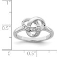 thumbnail image 3 of 925 Sterling Silver Cubic Zirconia Cz Knot Ring Love, 3 of 7
