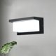 thumbnail image 1 of Lámpara de pared LED para exteriores con sensor de movimiento, 18 W, IP65, impermeable, cuadrada, negra, con control de radar para entrada, pasillo, camino, patio, balcón, garaje, luz blanca, 1 of 4