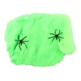 thumbnail image 2 of Colored Halloween Spider Web,3.52oz Stretch Spider Web Colorful Coweb with Plastic Spider for Halloween Hanuted House Indoor Outdoor Home Decoration(Green), 2 of 8