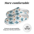 thumbnail image 6 of KLL Flower Leaves Pattern Adult Unisex Cozy Slippers,Fuzzy Slip-on Slippers TPR Sole Slippers Comfort Plush Home Footwear for Indoor & Outdoor-37/38, 6 of 7