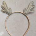 thumbnail image 5 of Glitter Reindeer Antlers Headbands Xmas Hair Band Headpiece Women Deer Hair Hoop Holiday Party Deco, 5 of 5